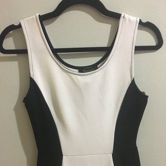Black and White Fitted Dress - Item#1 - Picture 2 of 4